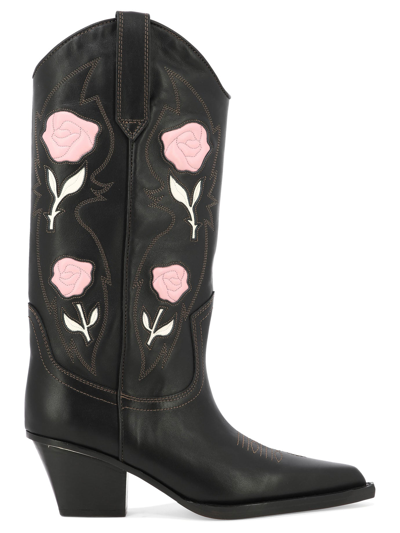 Paris Texas Rosalia Pointed Toe Boots In Negro