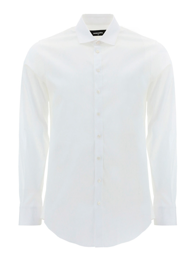 Dsquared2 Spread Collar Shirt In White