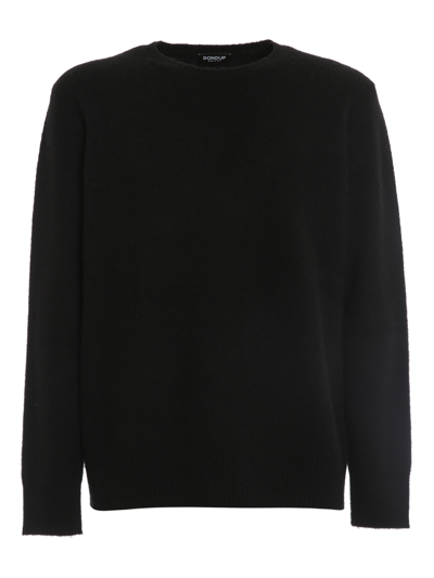 Dondup Fluffy Wool Sweater In Black