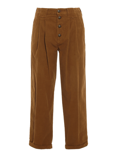 Dondup Corduroy Pants In Brown