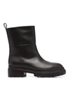 L'autre Chose Leather Ankle Boots In Brown
