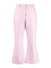 MSGM SED-CREASE COTTON TAILORED TROUSERS