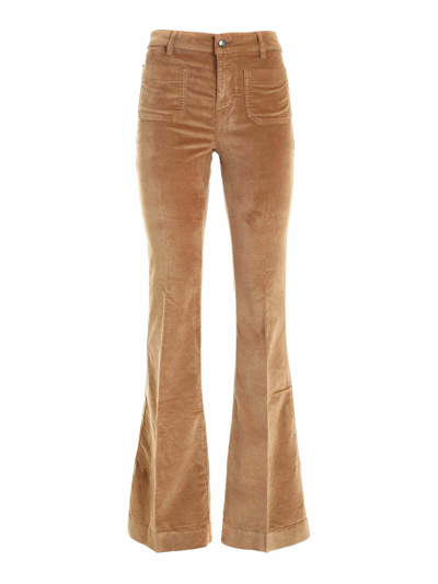 Fay Straight Leg Trousers In Brown