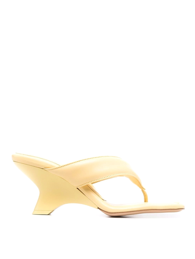 Gia Borghini Leather Sandals In Cream