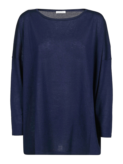 Manipur Cashmere Silk Blend Cashmere Sweater In Blue