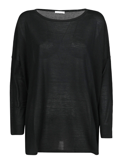 Manipur Cashmere Silk Blend Cashmere Sweater In Black