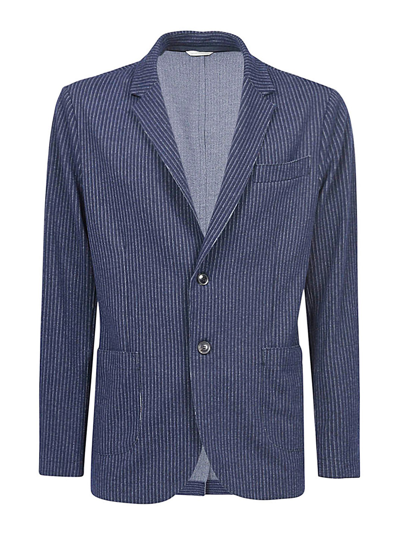Original Vintage Style Single-breasted Jacket In Blue