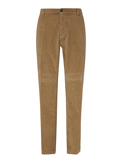Dsquared2 Camel Cotton Blend Trousers In Beige