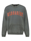 Dsquared2 Man Sweatshirt Sage Green Size Xxl Cotton In Green