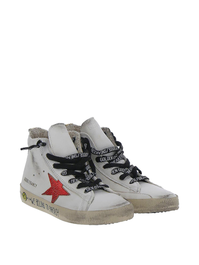 Golden Goose Kids' Sneakers With Application In White
