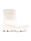 Msgm Ridged-rubber Sole Boots In White