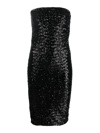 P.a.r.o.s.h Sequined Shoulder-length Dress In Black