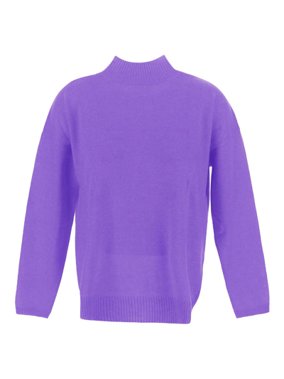 Malebolge Viii Knit Mockneck Sweater In Light Purple