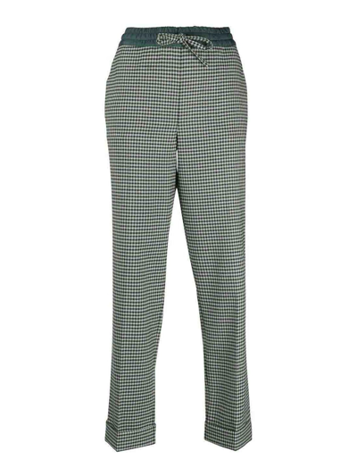 P.a.r.o.s.h Heck Tapered Cropped Trousers In Green