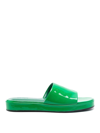 By Far Cala Patent-finish Mules In Green