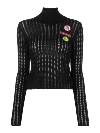 Cormio Patch-detail High Neck Jumper In Black