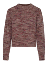 ISABEL MARANT PINK WOOL BLEND PLEANY SWEATER