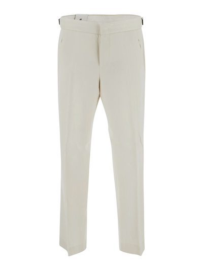Pt Torino Edge Diciannove Trousers In White