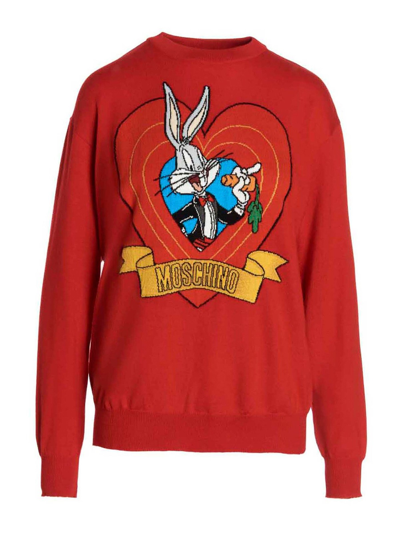 Moschino Bugs Bunny Jumper In Red