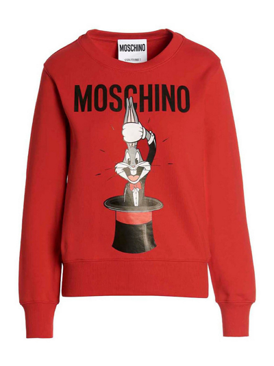 Moschino Bugs Bunny Print Sweatshirt In Red