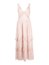 Twinset Ruffle-detail Maxi Dress In Pink