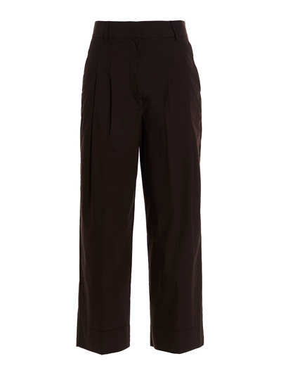 Nude Cropped Pants In Brown