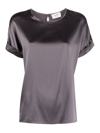 Snobby Sheep Silk Crewneck Shirt In Grey