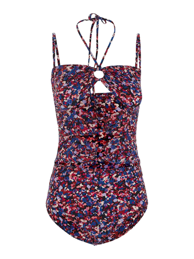 Isabel Marant Abstract-print Swimsuit In Multi