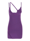 Laneus Knit Mini Dress In Purple