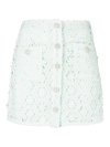 Self-portrait Lace Mini-skirt In Blue