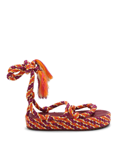 Isabel Marant Erol Tasseled Rope Sandals In Multi-colored