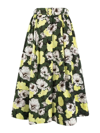 Msgm Hibiscus Camouflage-print Skirt In Multicolour