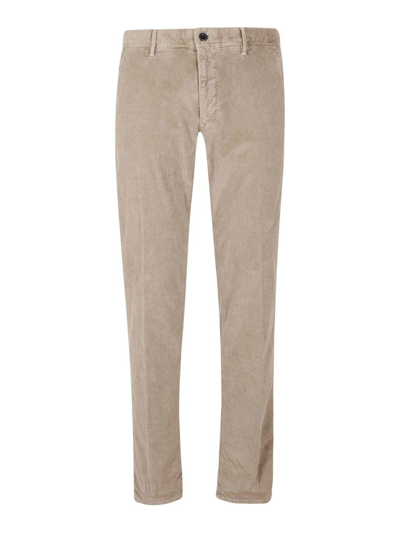 Incotex Velvet Trousers In Light Grey