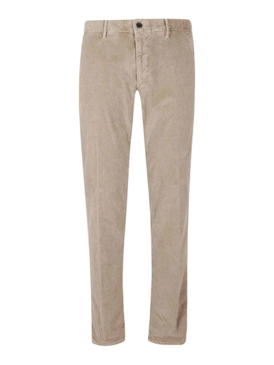 Incotex Slim Fit Stretch Corduroy Pants In Beige