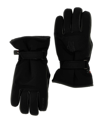Moncler Genius Kids' Logo Gloves In Black