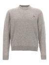 Maison Kitsuné Fox-patch Wool Jumper In Gray