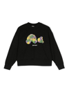 PALM ANGELS BLACK COTTON BOY PALM ANGELS SWEATSHIRT