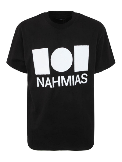 Nahmias Caviar Logo-print Cotton T-shirt In Black