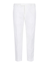 Pt Torino Cotton And Linen Trousers In White