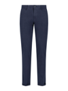 Incotex Straight Leg Trousers With Pockets And Loops In Blue