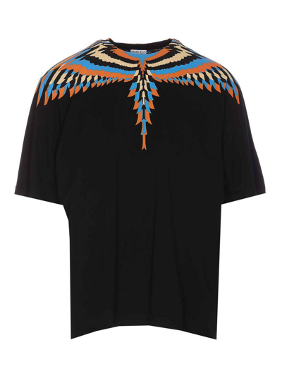 Marcelo Burlon County Of Milan Optical Wings Over T-shirt In Black