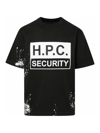 Heron Preston Mens Black H.p.c. Security Slogan-print Cotton-jersey T-shirt In Black