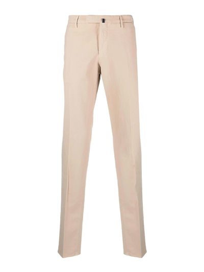 Incotex Pleat-detailing Cotton Chinos In Brown