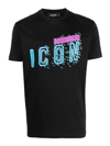 Dsquared2 Icon-print Cotton T-shirt In Black