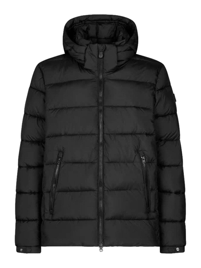 Save The Duck Functional Puffer Jacket With Fixed Hood And Plumtech Insulation In Black
