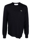 Comme Des Garçons Asymmetric Hem Wool Jumper In Azul Oscuro