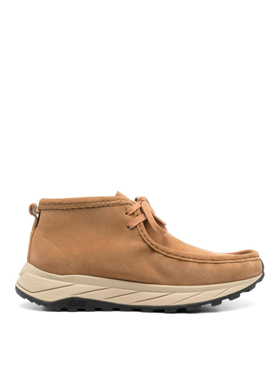 Clarks Wallabee Suede Leather Shoes In Beis