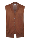 Ballantyne Basolan Wool Vest In Marrón