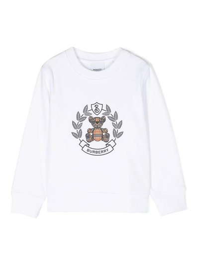 Burberry Kids' Crewneck In Blanco