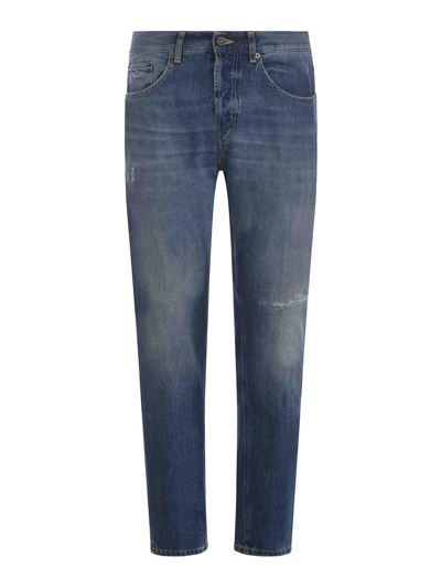 Dondup Dian Straight-leg Distressed Jeans In Blue
